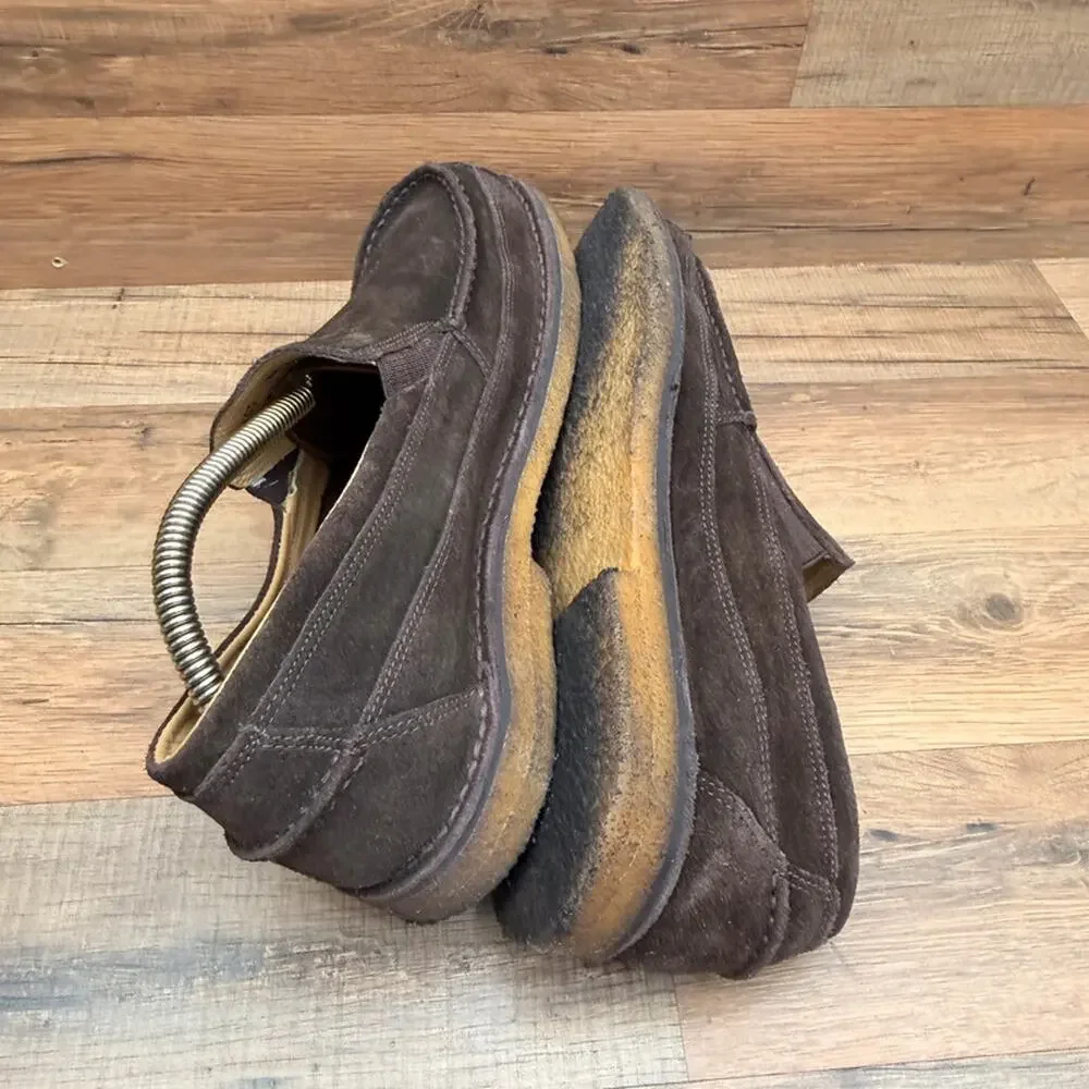 LL Bean Size Men's 10D suede Brown Loafers Shoes